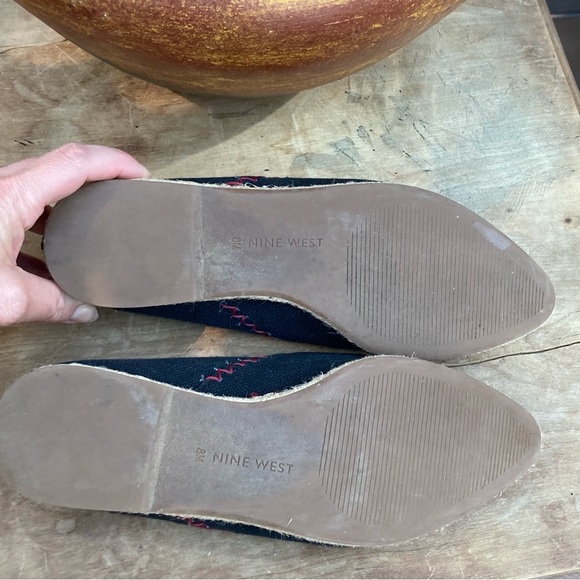 Nine West flats loafers embroidered Oaxaca style Mexico folk size 8 - Picture 8 of 12